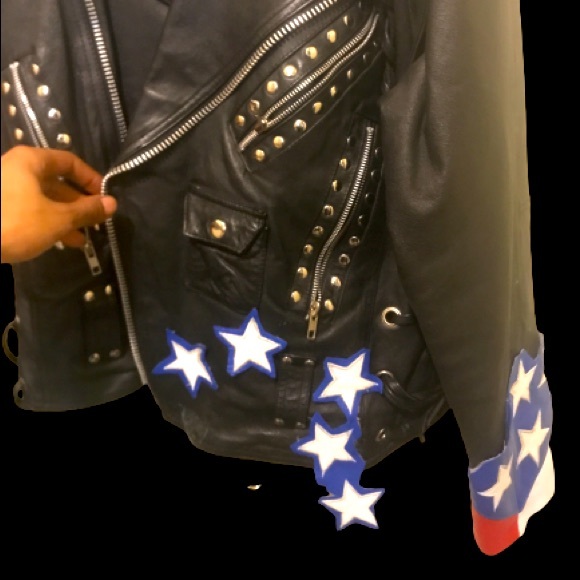 RARE Serge Platini Leather Motorcycle Jacket - Picture 5 of 6